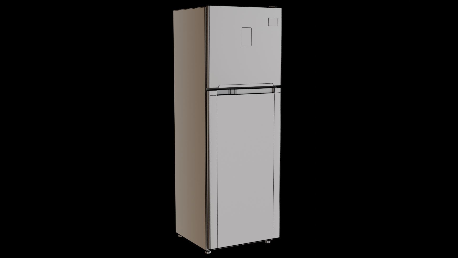 Fridge Low-poly 3D model_7