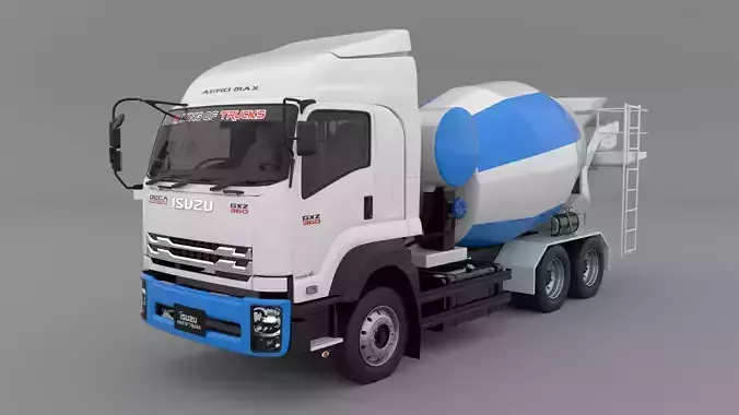 ISUZU DECA-GXZ360 cement Mixer 3D model