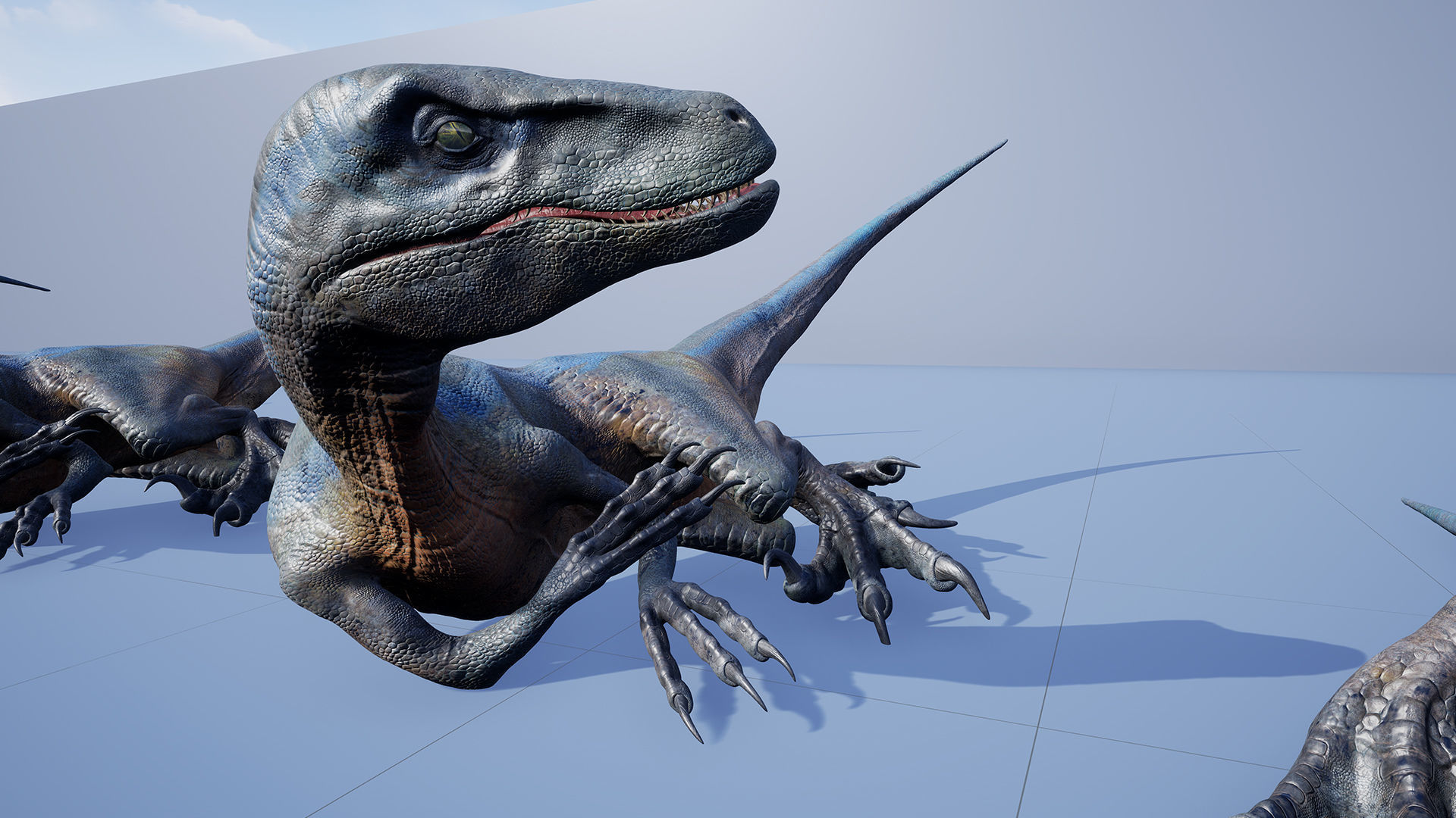 Dinosaur Raptor - Hybrid Velociraptor - Unreal Engine Project Low-poly 3D model_11