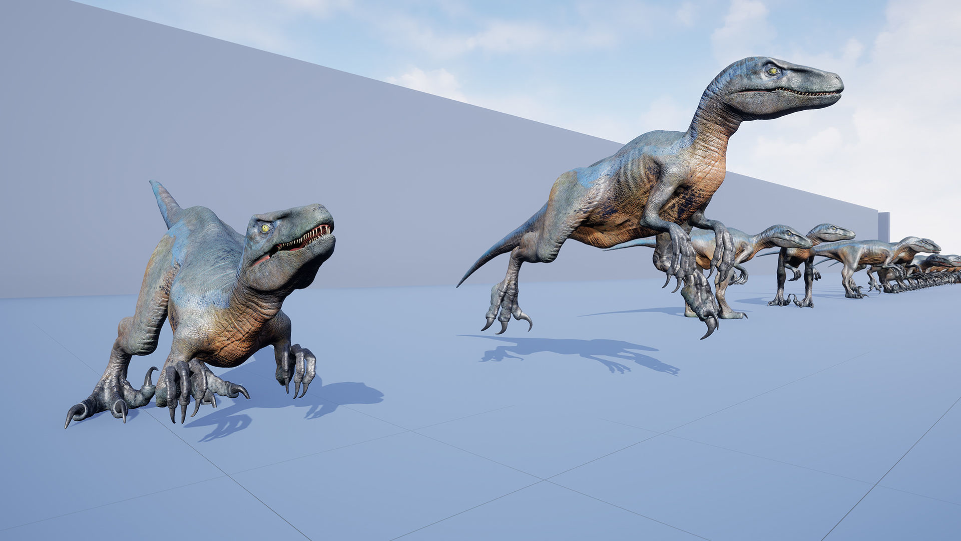 Dinosaur Raptor - Hybrid Velociraptor - Unreal Engine Project Low-poly 3D model_14