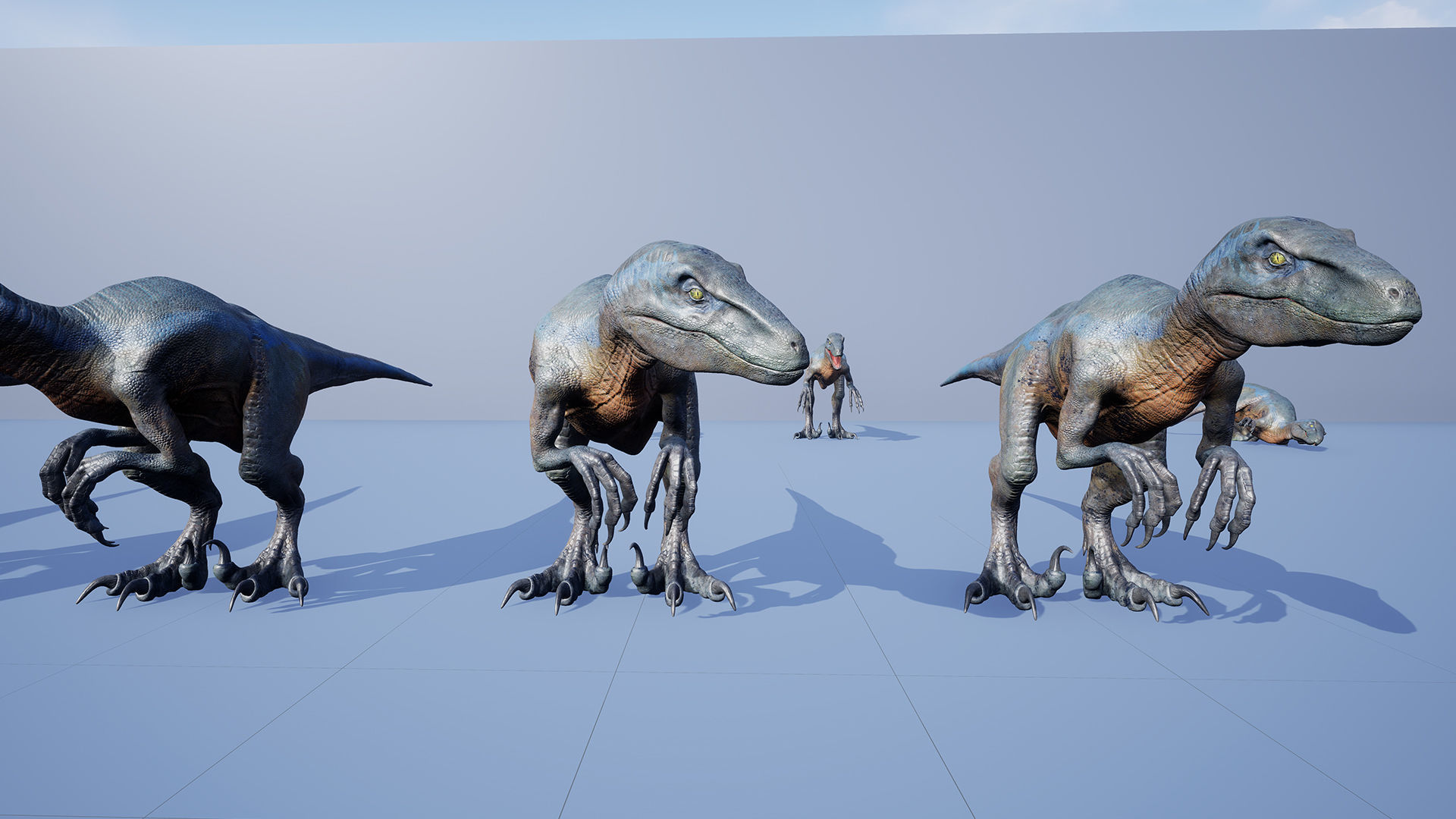 Dinosaur Raptor - Hybrid Velociraptor - Unreal Engine Project Low-poly 3D model_7