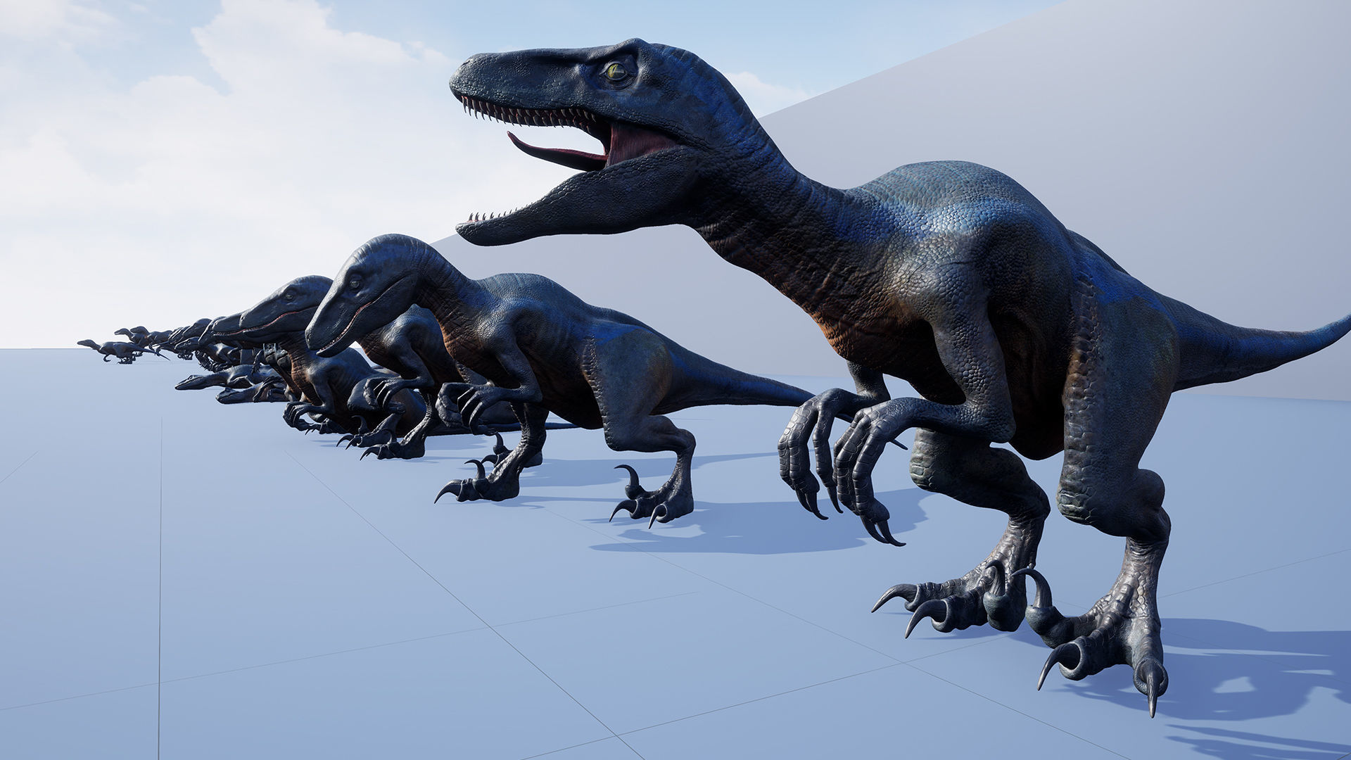 Dinosaur Raptor - Hybrid Velociraptor - Unreal Engine Project Low-poly 3D model_10
