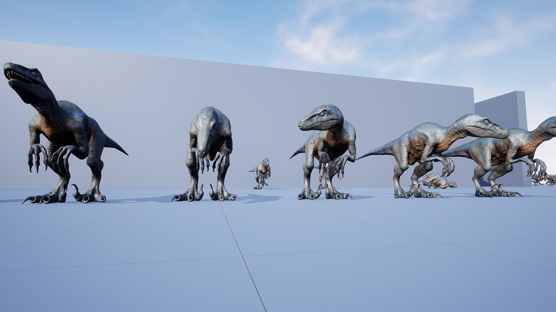 Dinosaur Raptor - Hybrid Velociraptor - Unreal Engine Project Low-poly 3D model_8