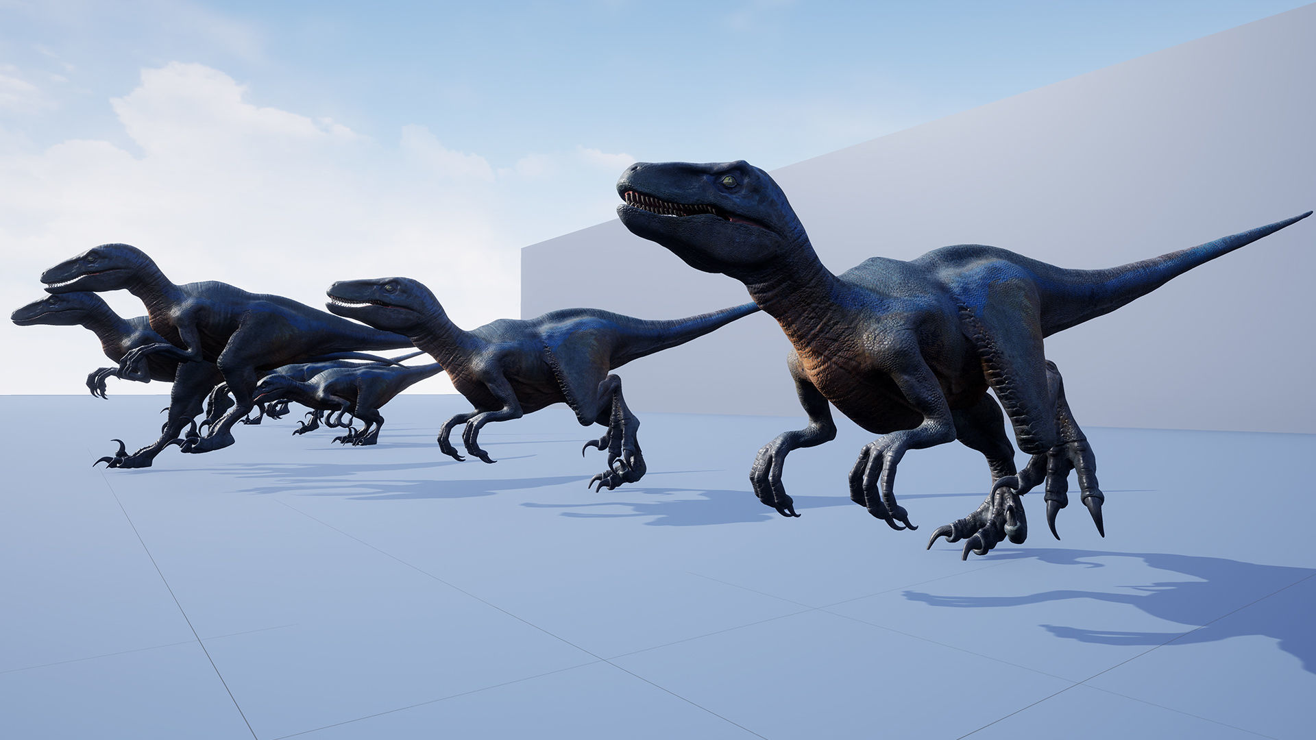 Dinosaur Raptor - Hybrid Velociraptor - Unreal Engine Project Low-poly 3D model_13