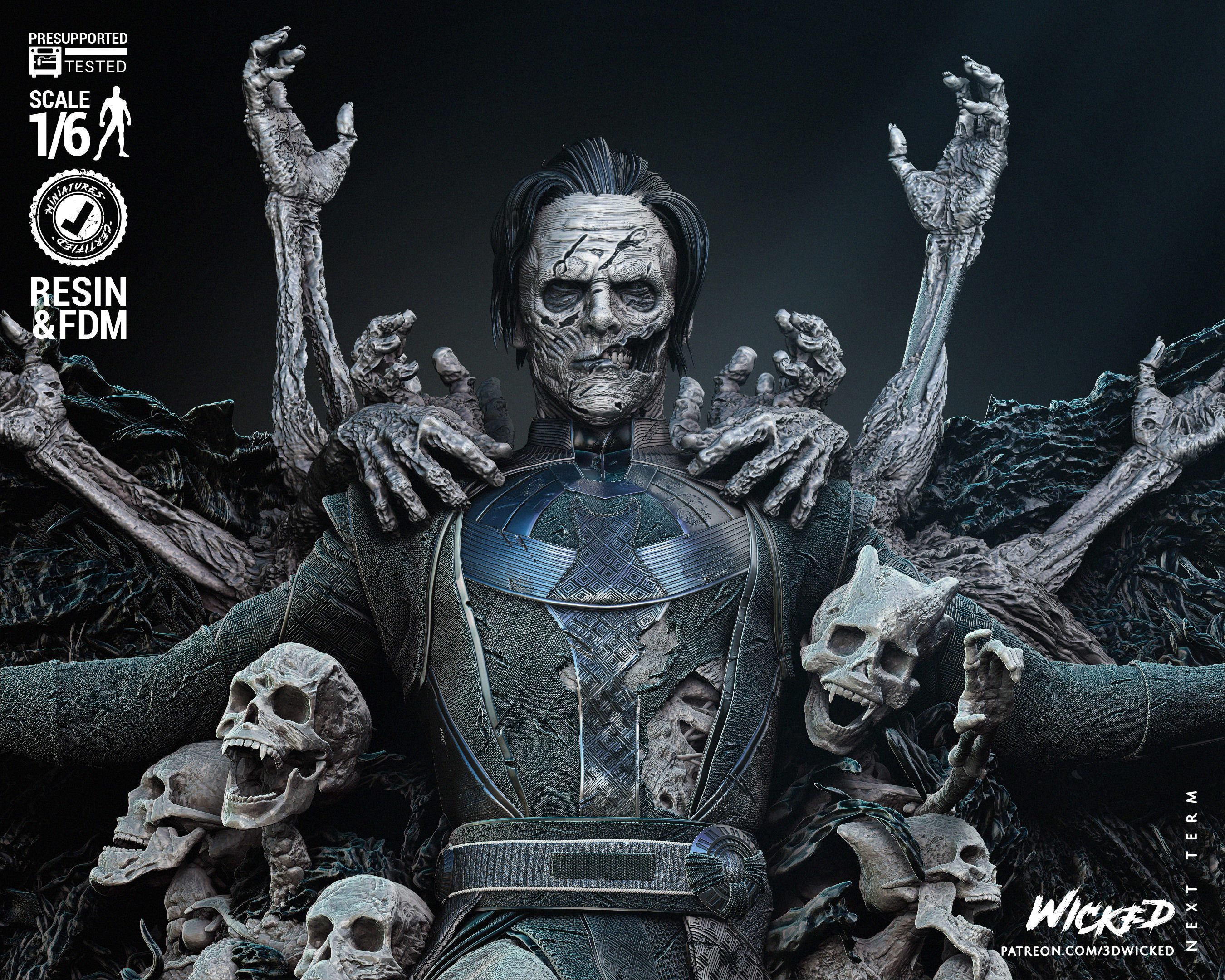 Wicked Marvel Dead Strange Sculpture 3D print model_29