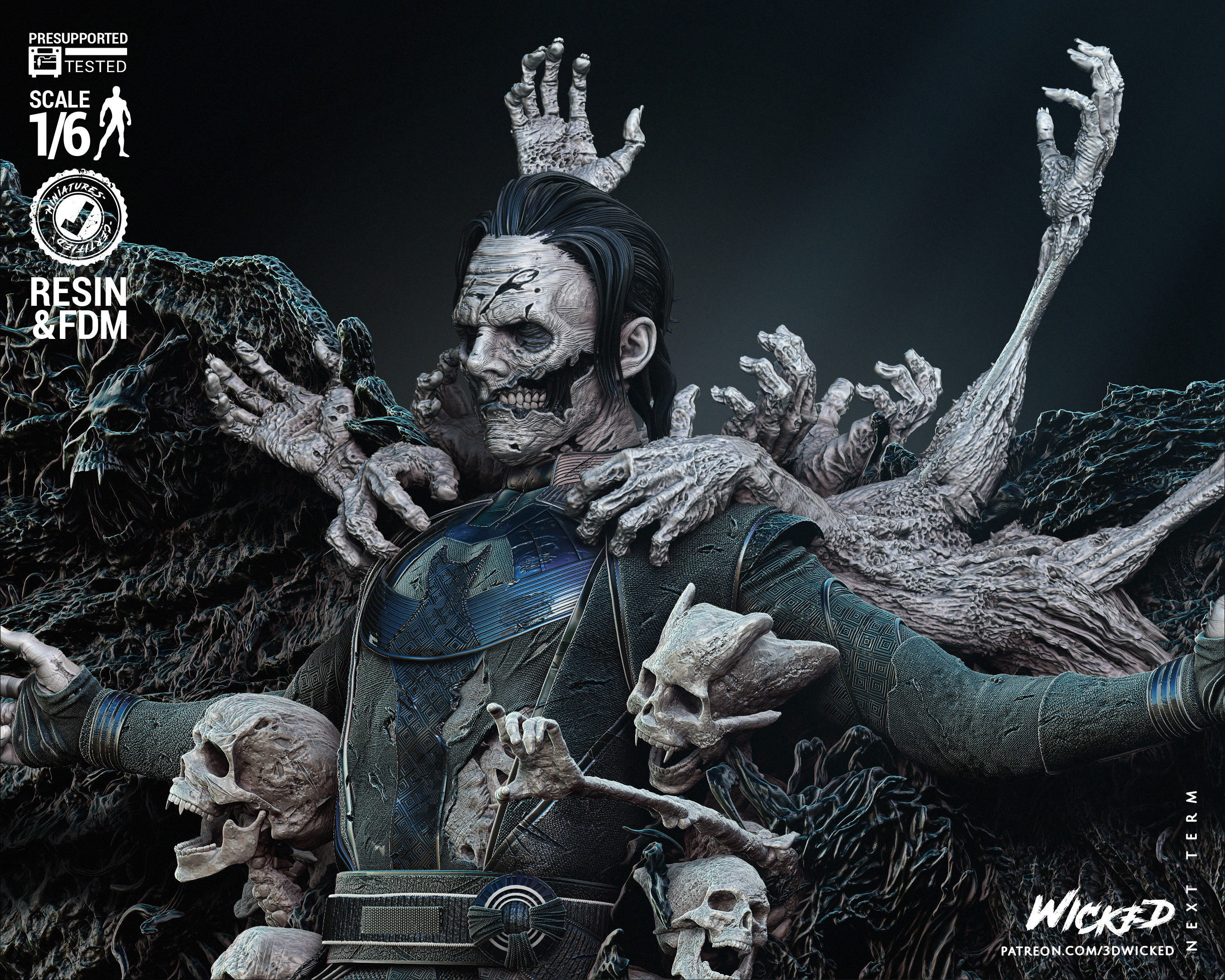 Wicked Marvel Dead Strange Sculpture 3D print model_30