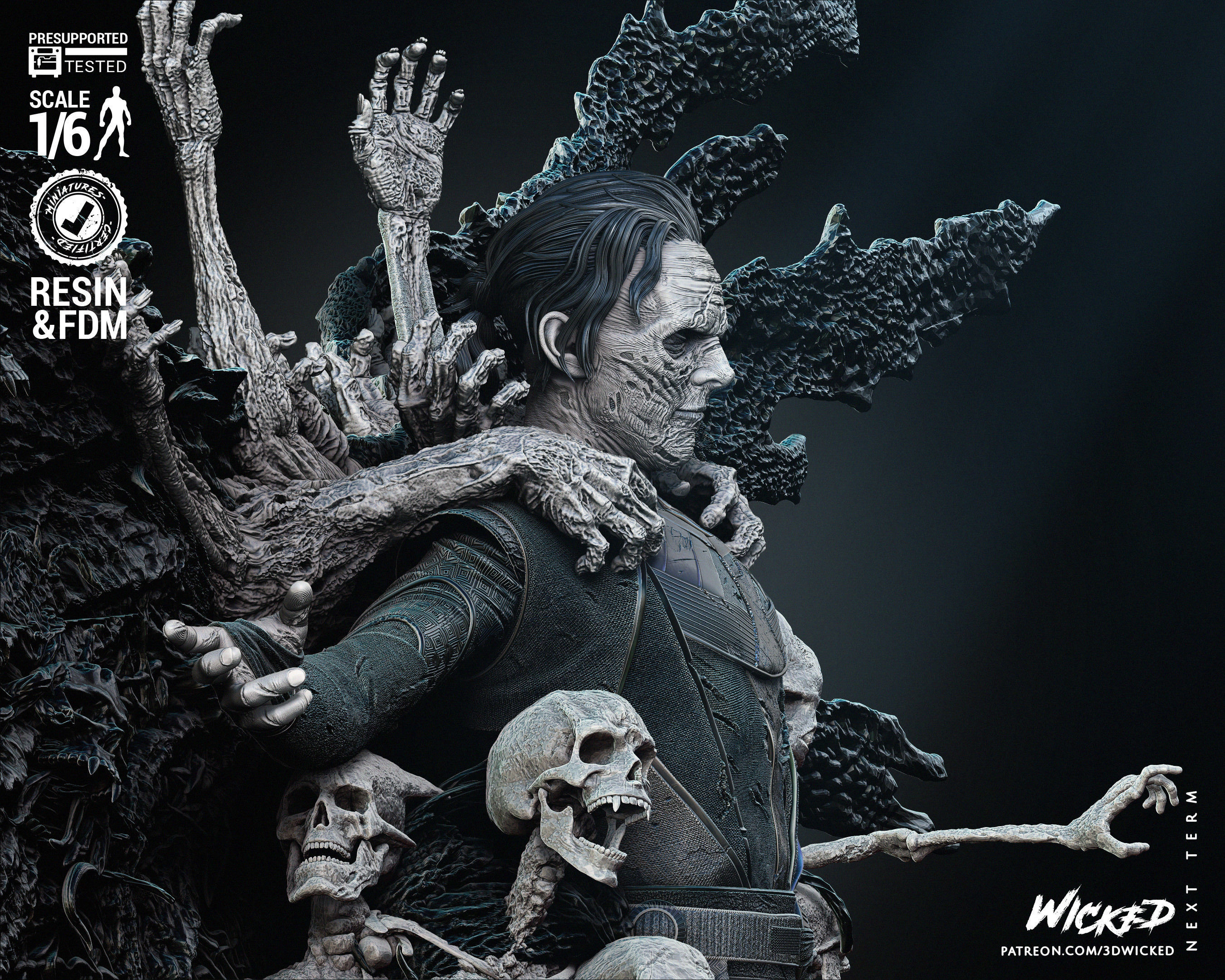 Wicked Marvel Dead Strange Sculpture 3D print model_20