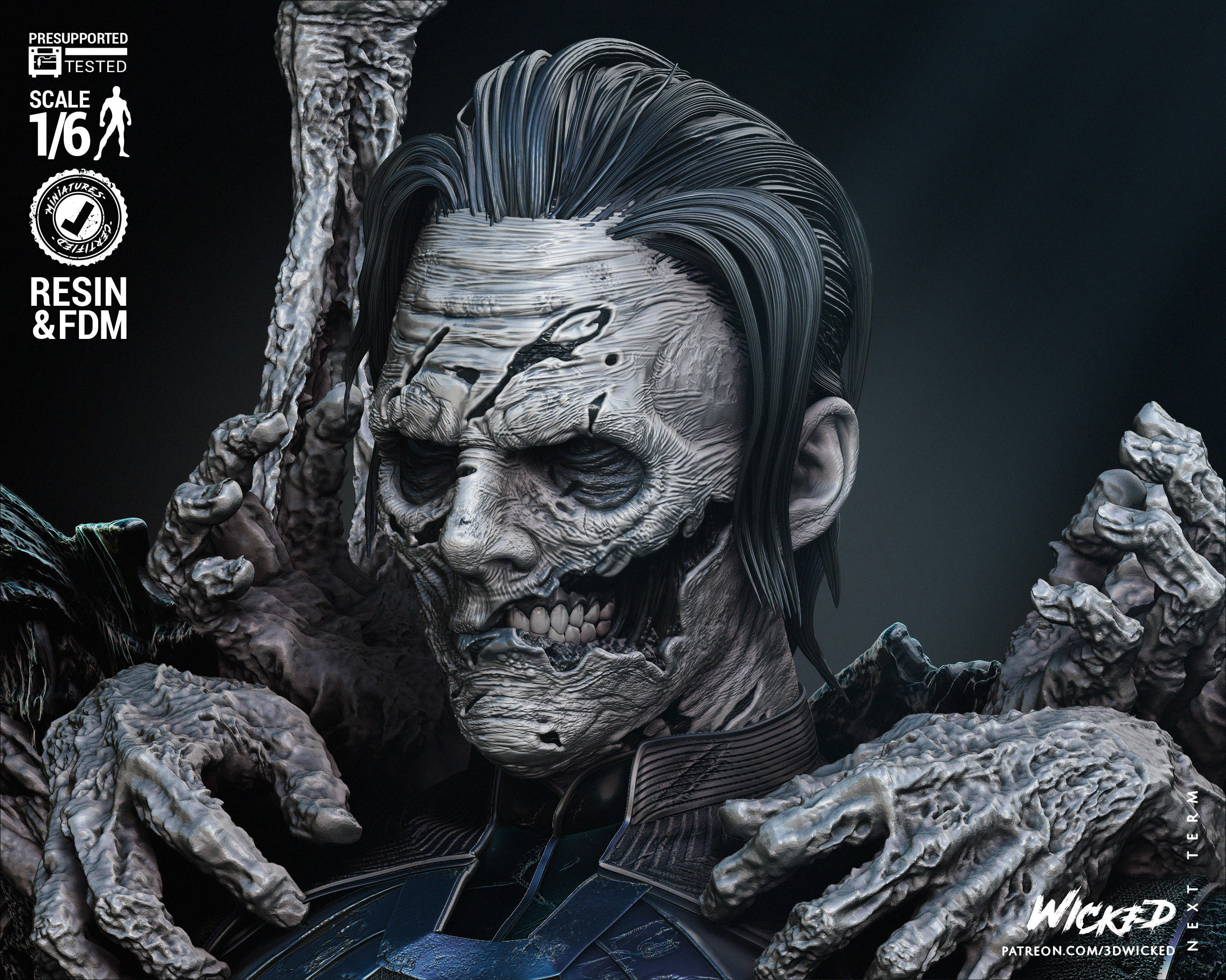 Wicked Marvel Dead Strange Sculpture 3D print model_10
