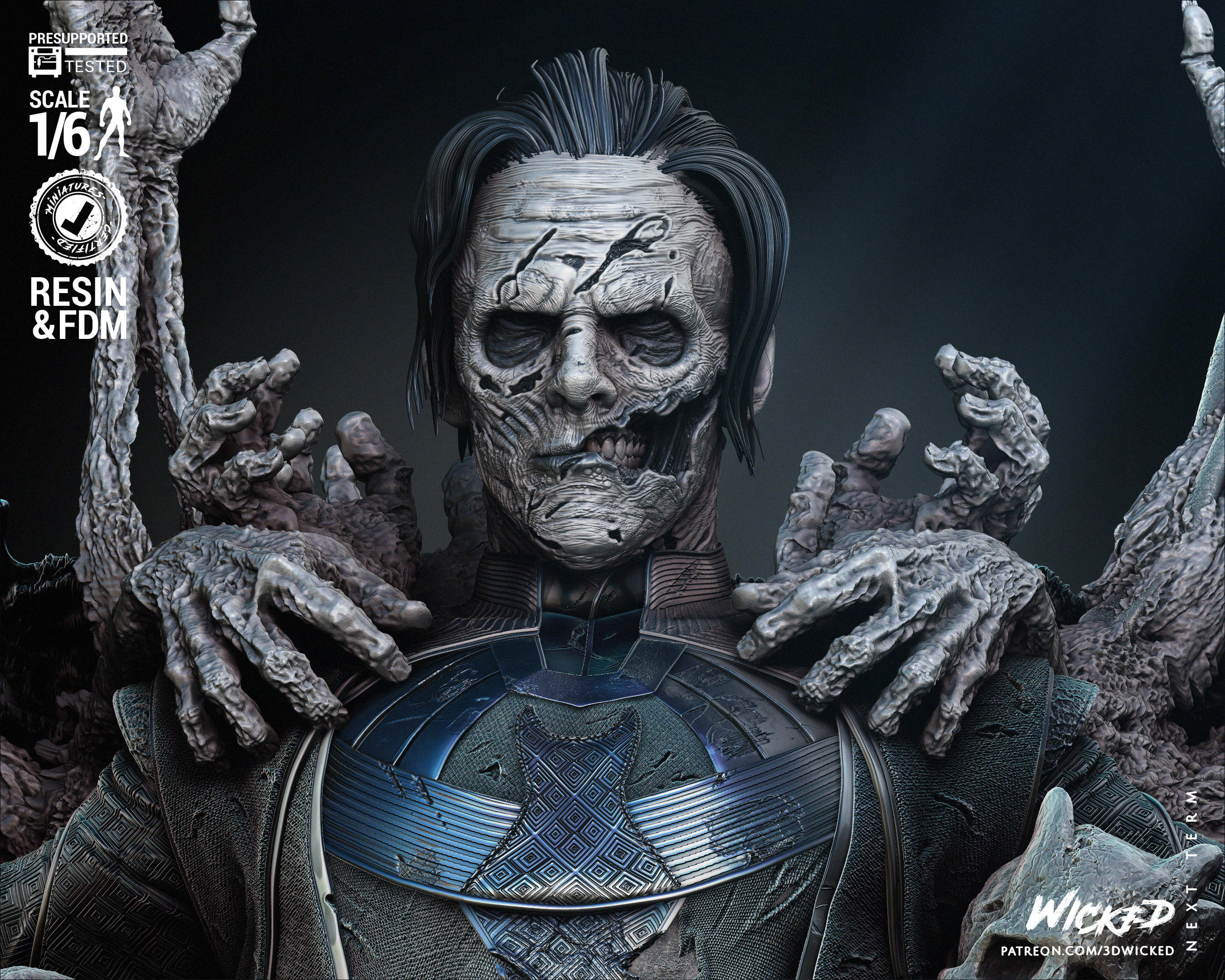 Wicked Marvel Dead Strange Sculpture 3D print model_37