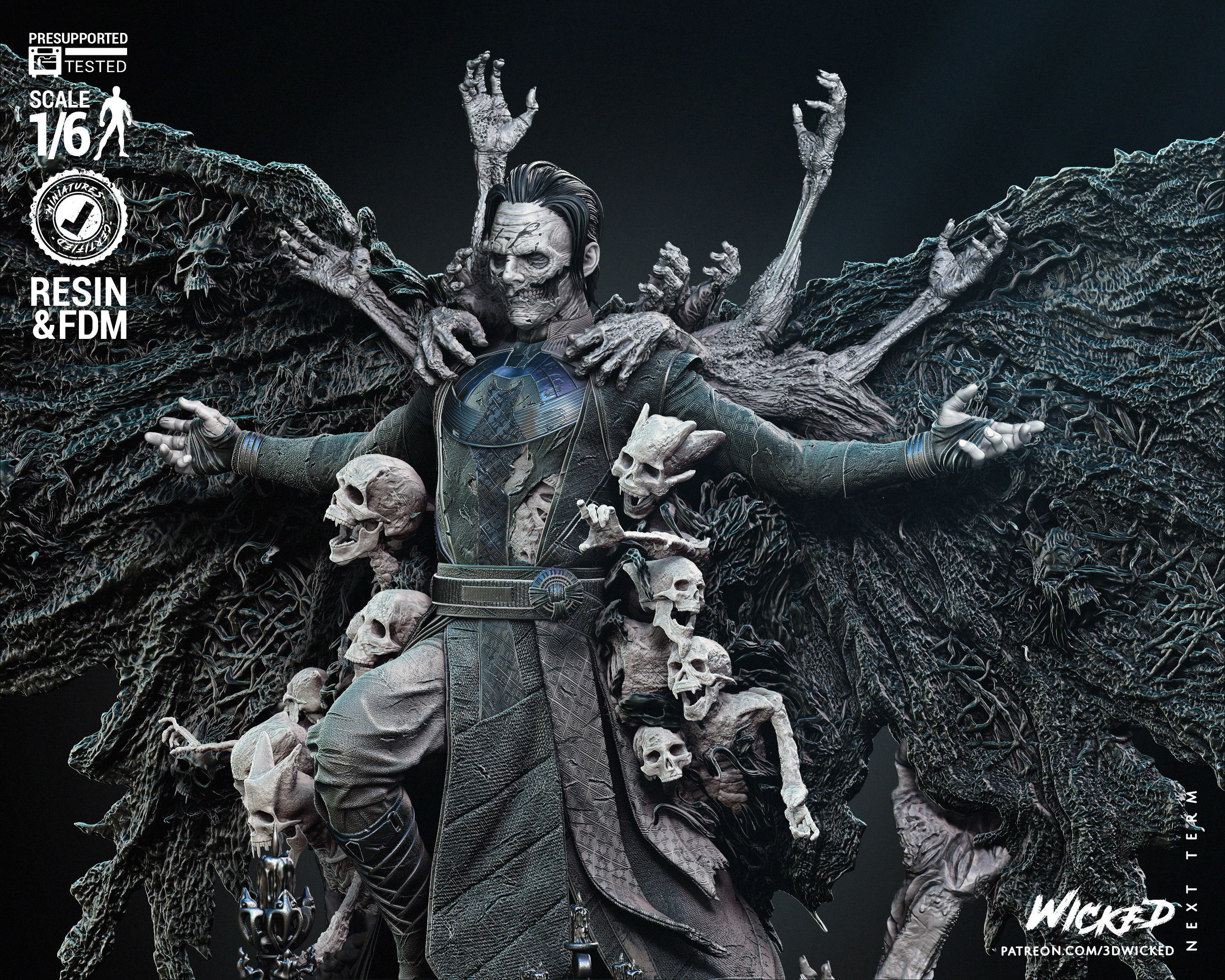 Wicked Marvel Dead Strange Sculpture 3D print model_11