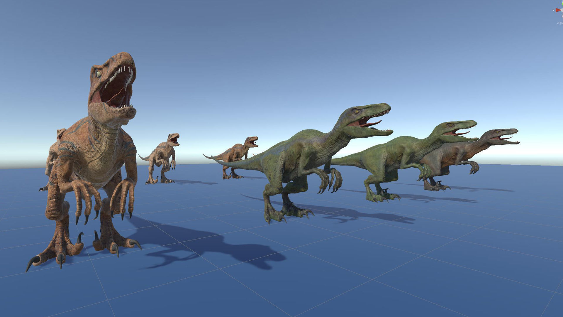 Raptor Dinosaur - Hybrid Velociraptor - Unity Engine Project Low-poly 3D model_13