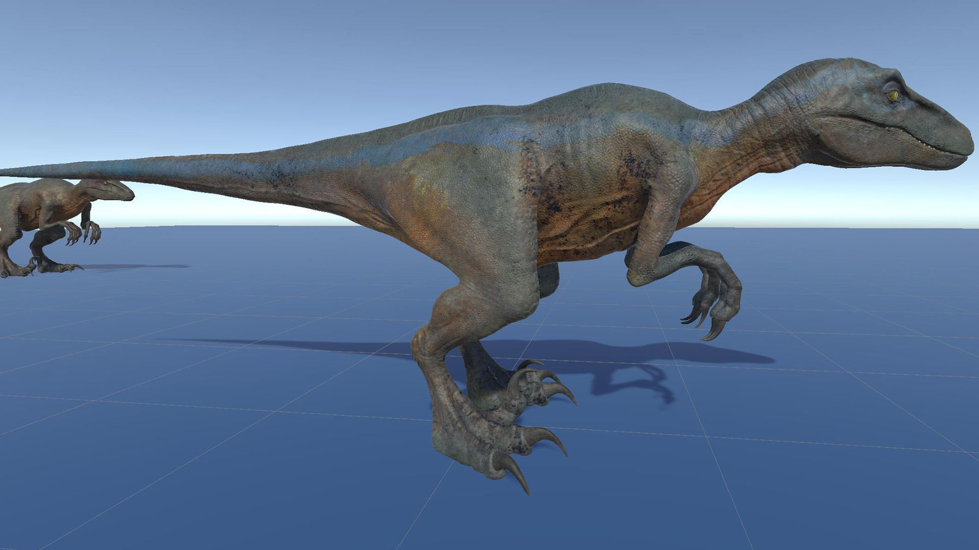 Raptor Dinosaur - Hybrid Velociraptor - Unity Engine Project Low-poly 3D model_9