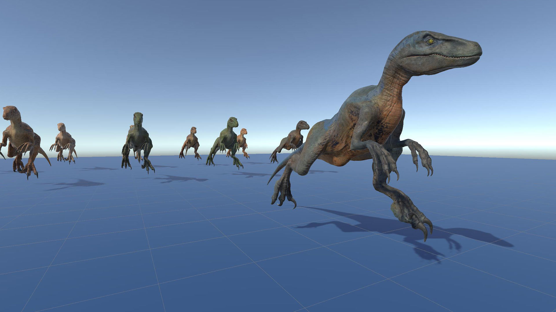 Raptor Dinosaur - Hybrid Velociraptor - Unity Engine Project Low-poly 3D model_15