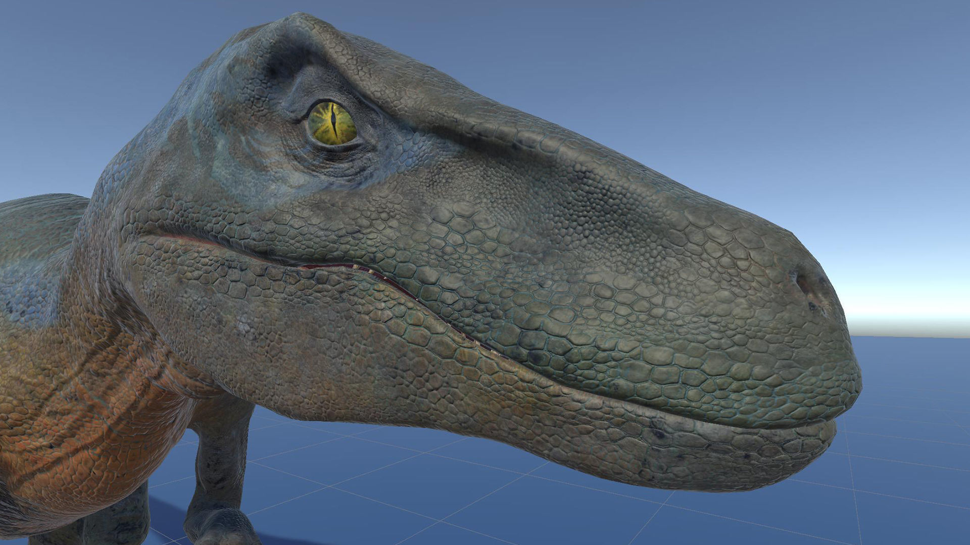 Raptor Dinosaur - Hybrid Velociraptor - Unity Engine Project Low-poly 3D model_7