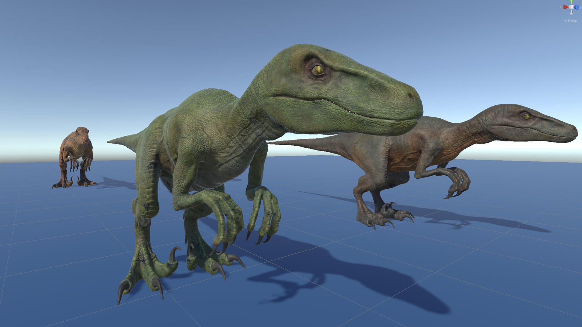 Raptor Dinosaur - Hybrid Velociraptor - Unity Engine Project Low-poly 3D model_10