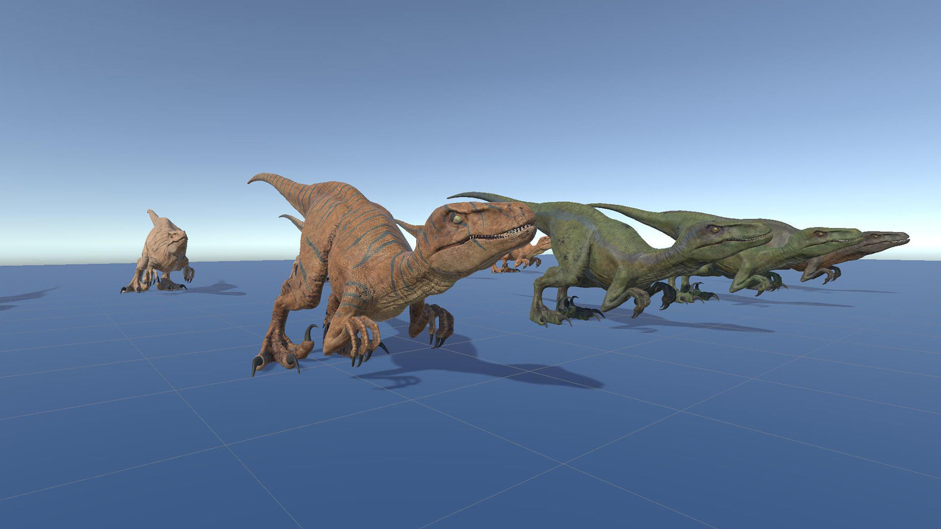 Raptor Dinosaur - Hybrid Velociraptor - Unity Engine Project Low-poly 3D model_14