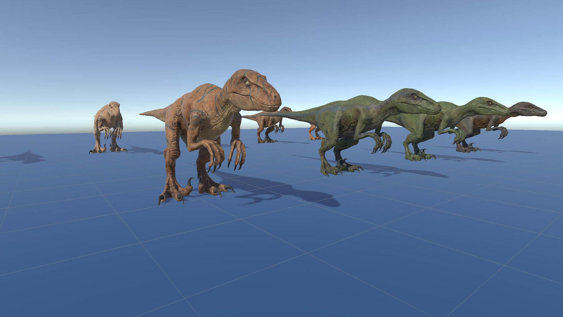 Raptor Dinosaur - Hybrid Velociraptor - Unity Engine Project Low-poly 3D model_8