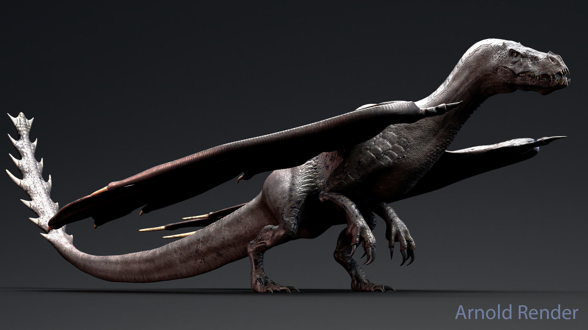 Dinosaur Iron Fire Dragon - Unity Project  Low-poly 3D model_2