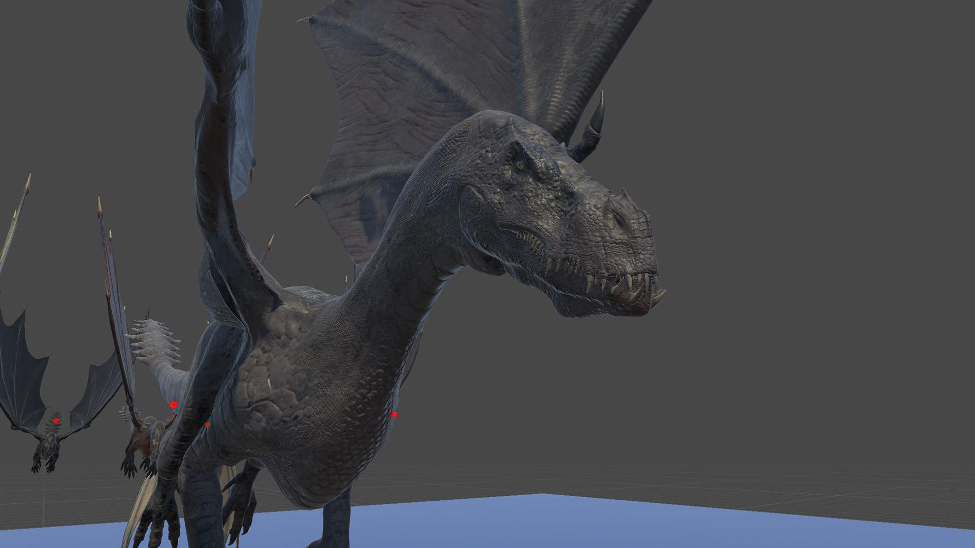 Dinosaur Iron Fire Dragon - Unity Project  Low-poly 3D model_14
