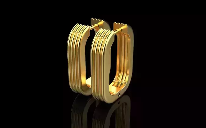 Wavy earring model  864