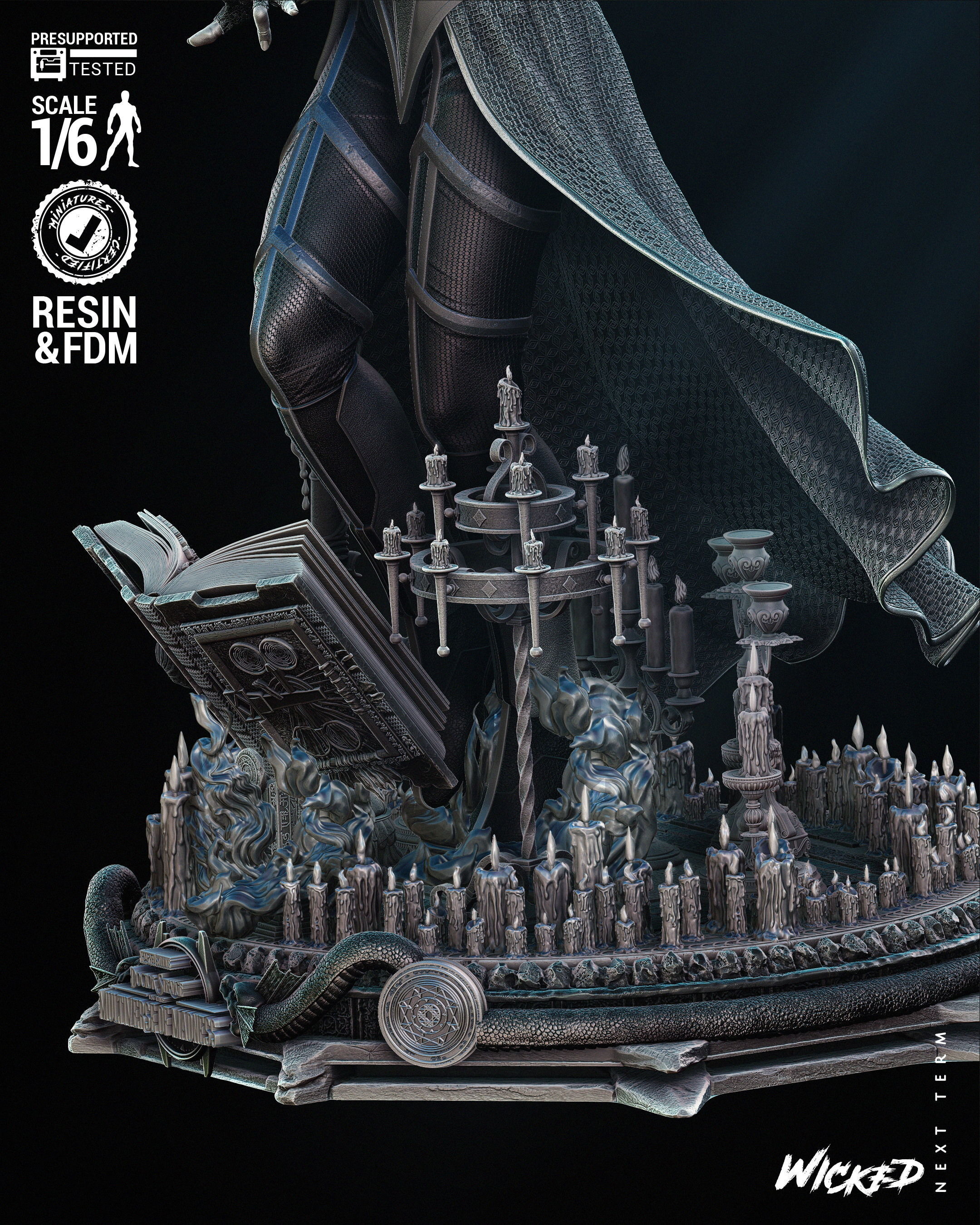 Wicked Marvel Scarlet Witch Sculpture 3D print model_20