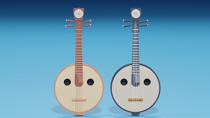 Chinese Instrument The Ruan 3D model | CGTrader