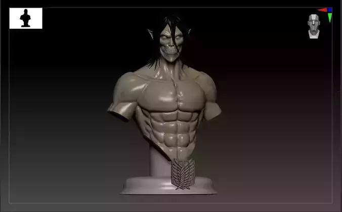eren titan form bust 
