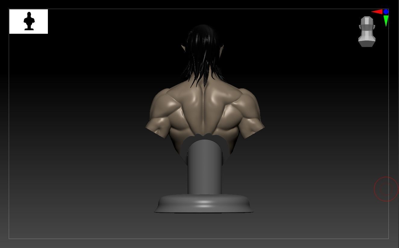 eren titan form bust  3D print model_2