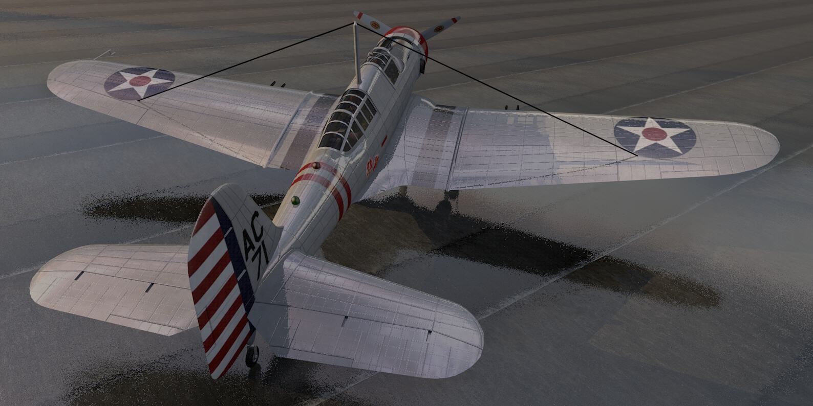 Northrop A-17A Nomad 3D model_6