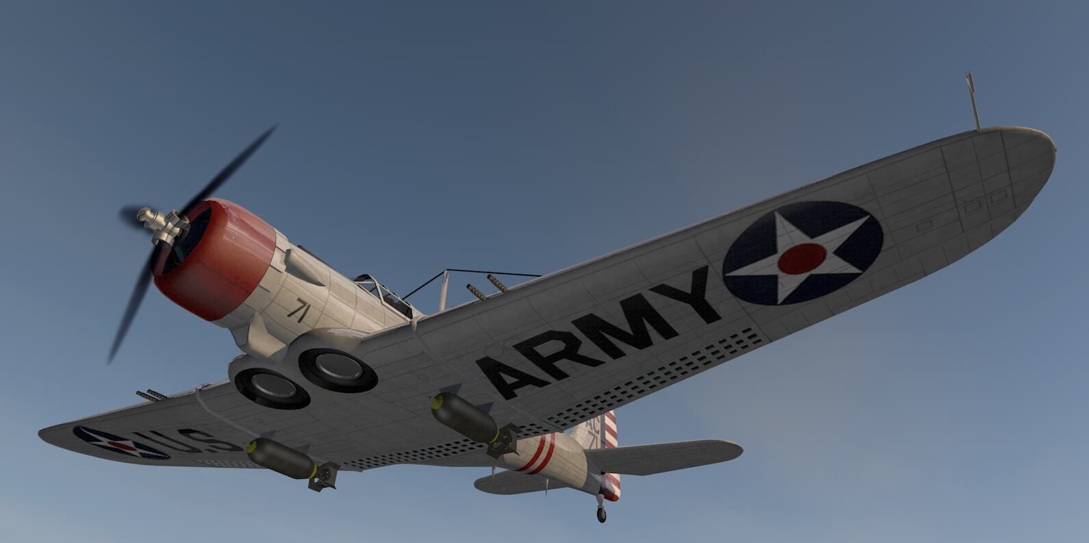 Northrop A-17A Nomad 3D model_13