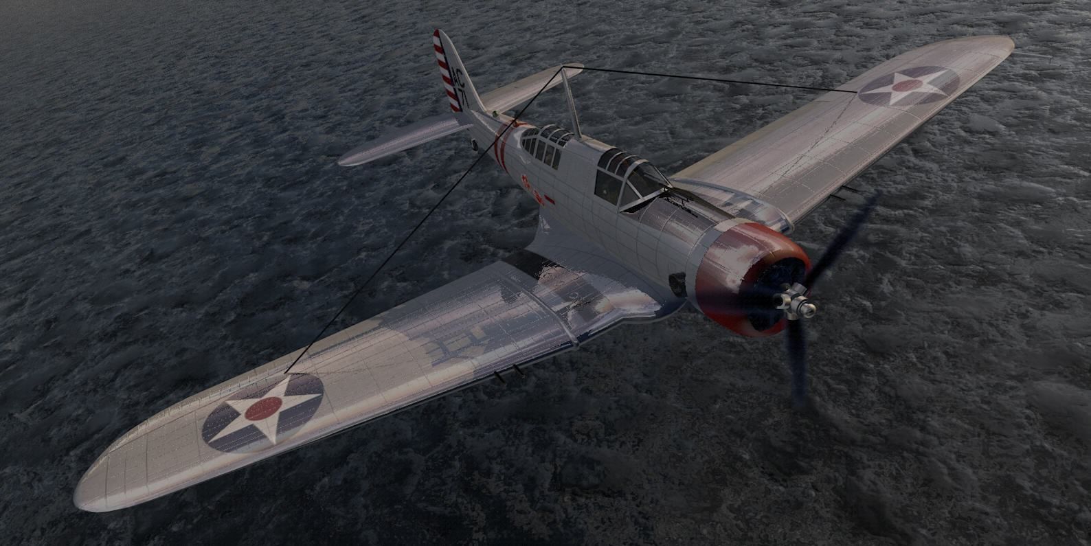 Northrop A-17A Nomad 3D model_10