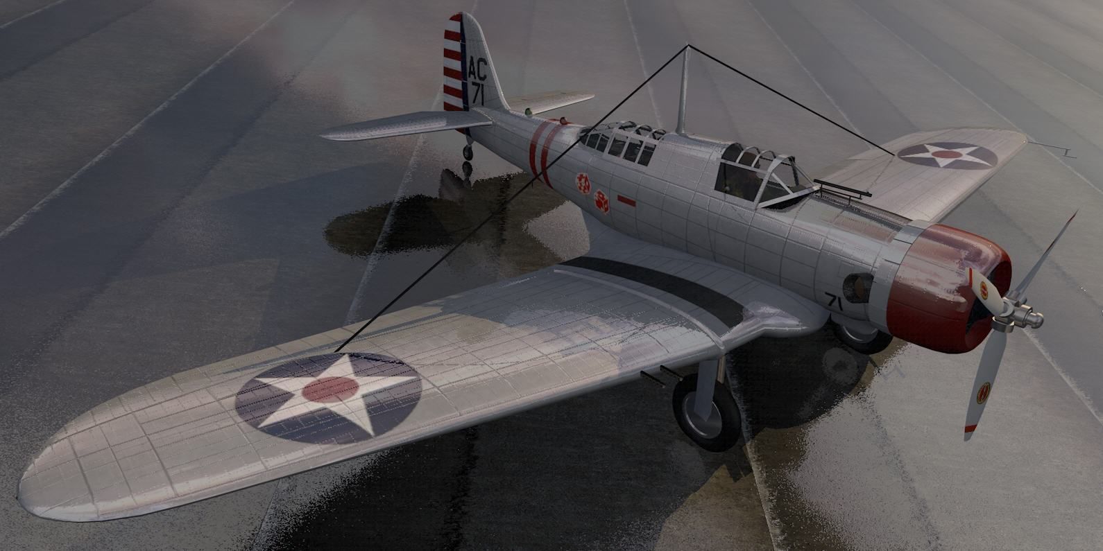 Northrop A-17A Nomad 3D model_7