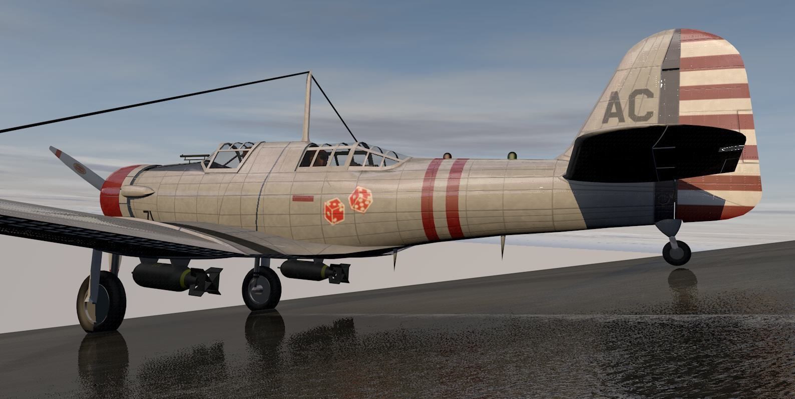 Northrop A-17A Nomad 3D model_8