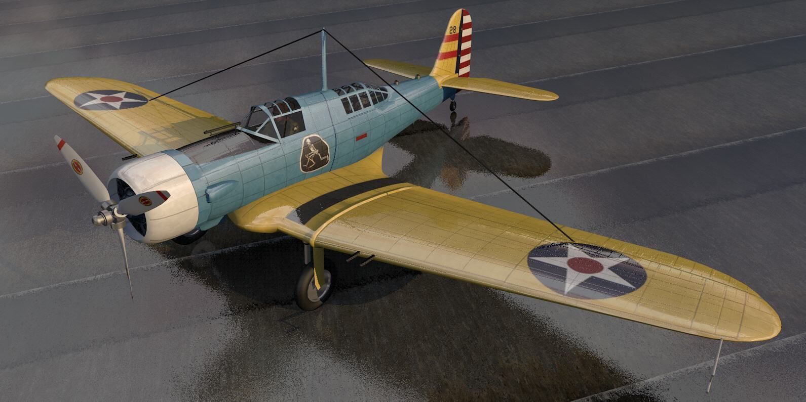 Northrop A-17A Nomad 3D model_1