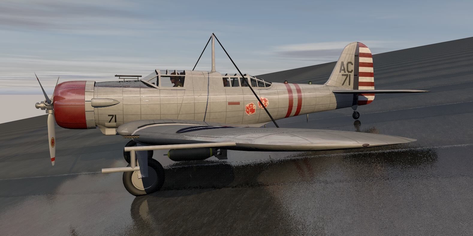 Northrop A-17A Nomad 3D model_4