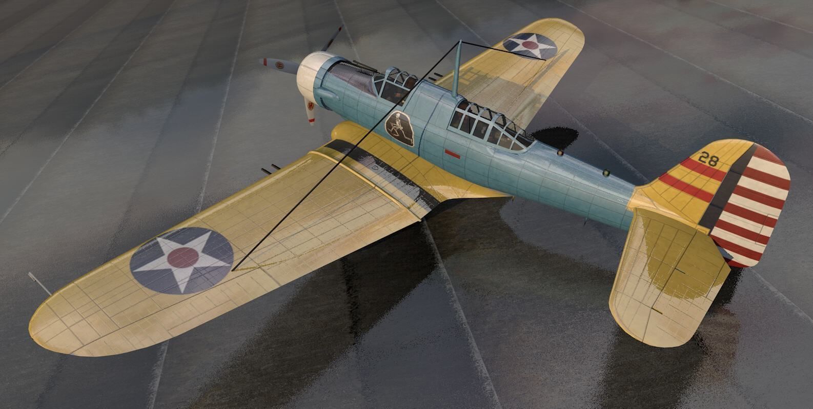 Northrop A-17A Nomad 3D model_3