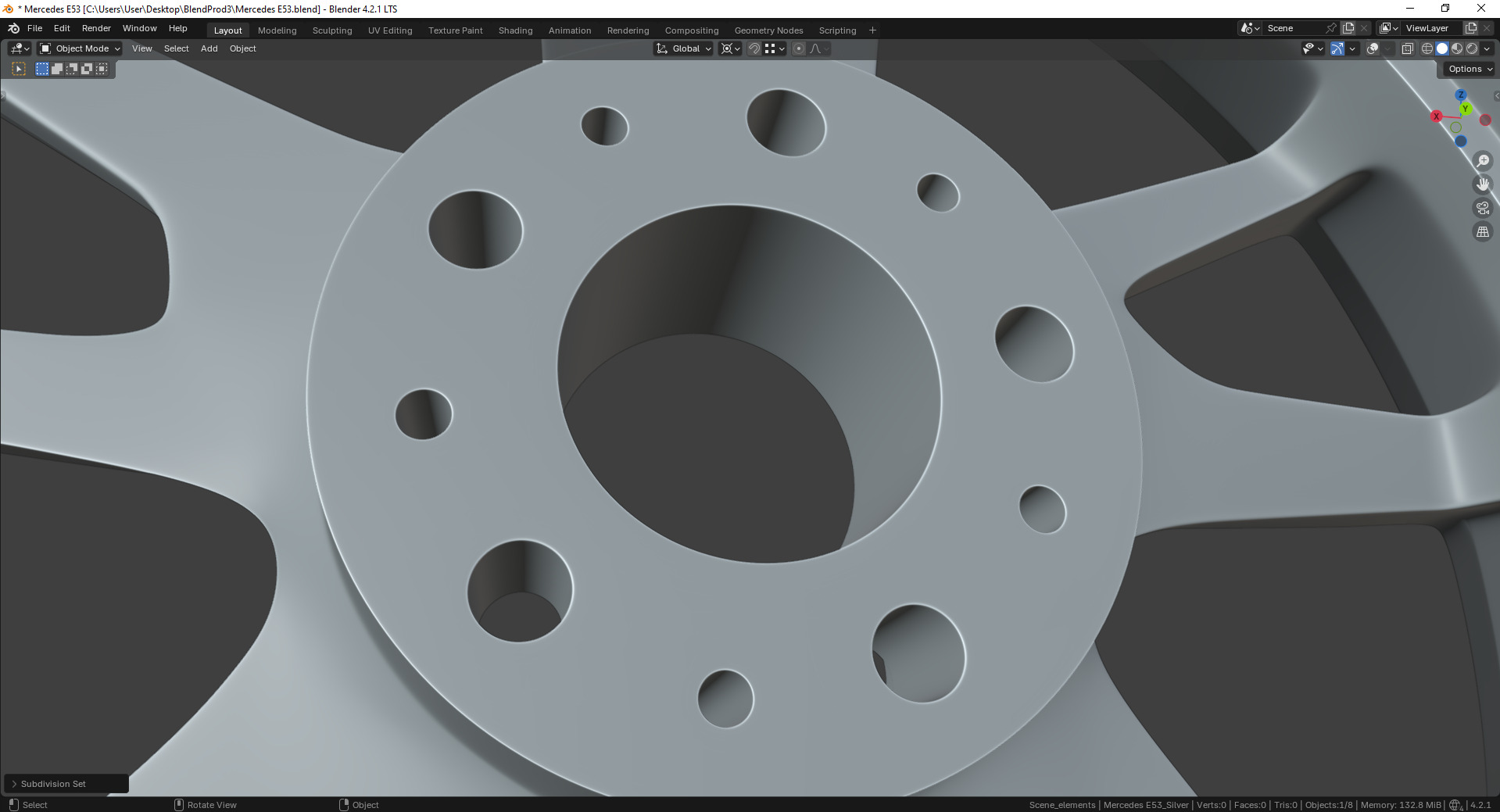 Mercedes E53 85544MB Rim 3D model_14