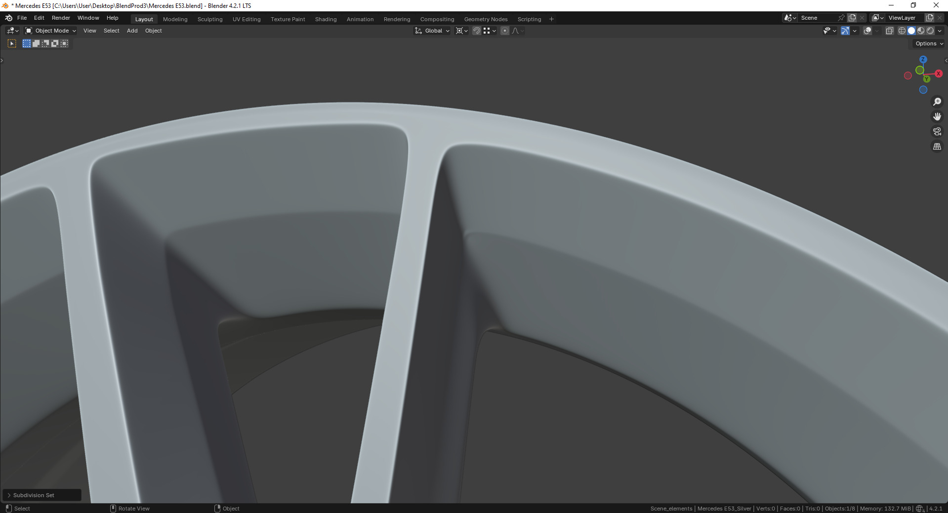 Mercedes E53 85544MB Rim 3D model_11