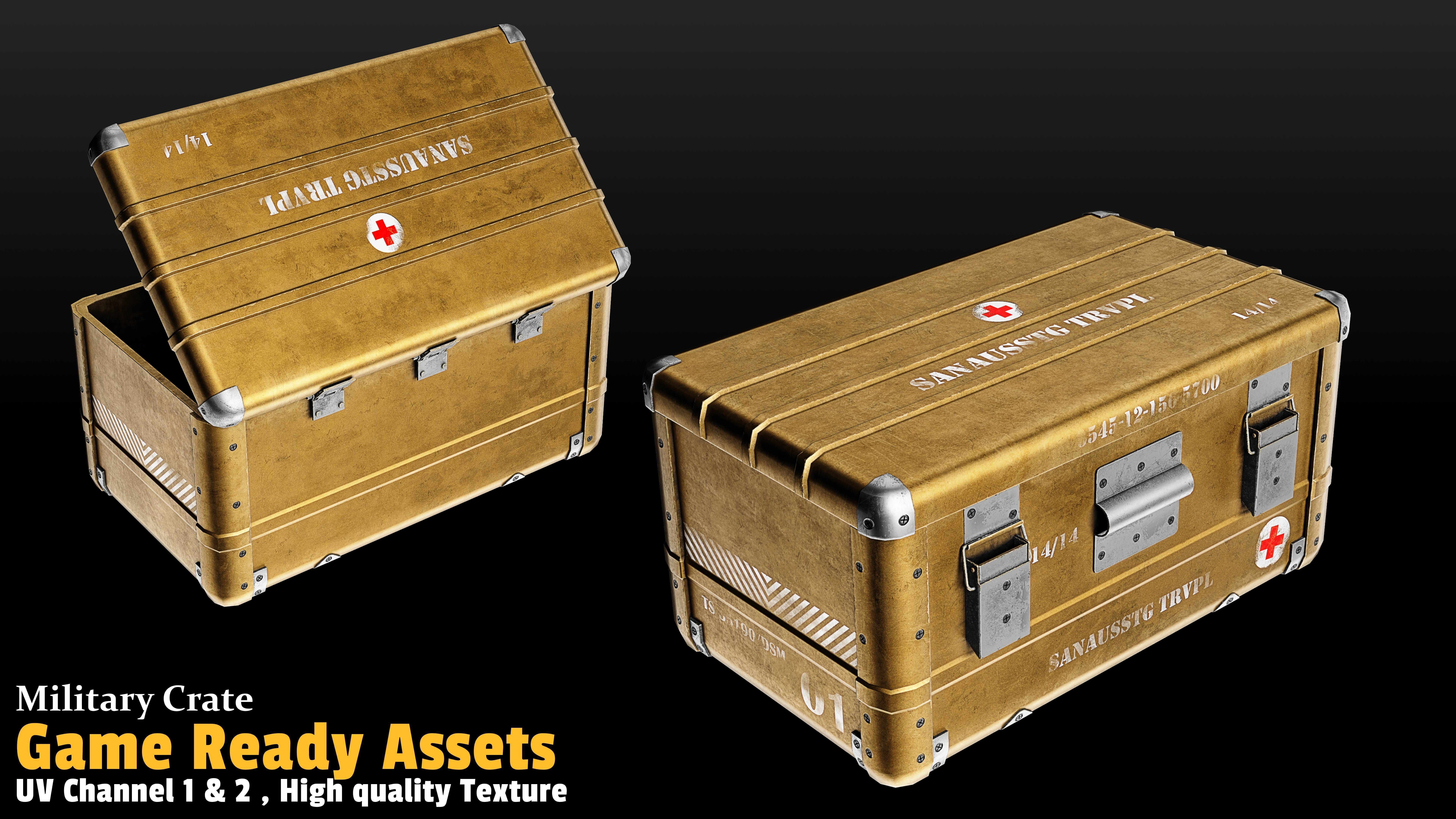 17 Crate Game Asset 3D model_7