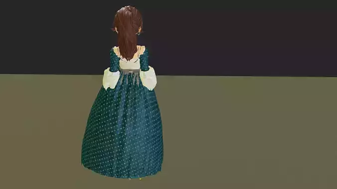 3d model drassing girl 