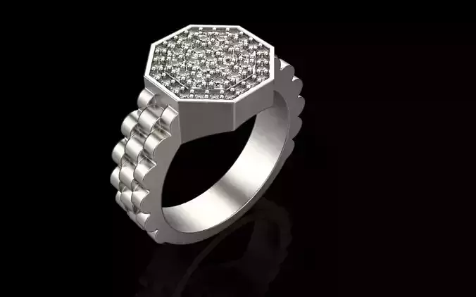 Rolex chain signet ring model CG867