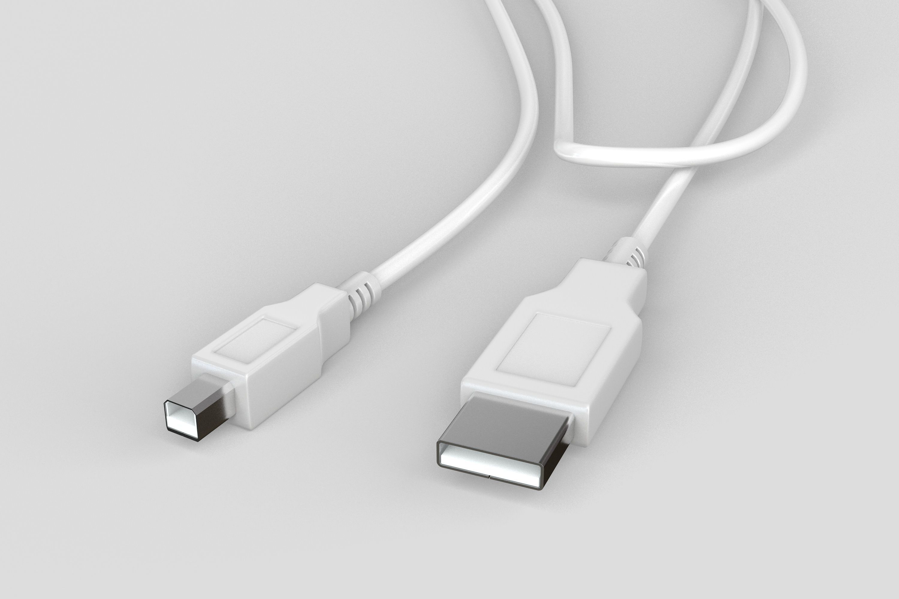 Cable USB 3D model_3