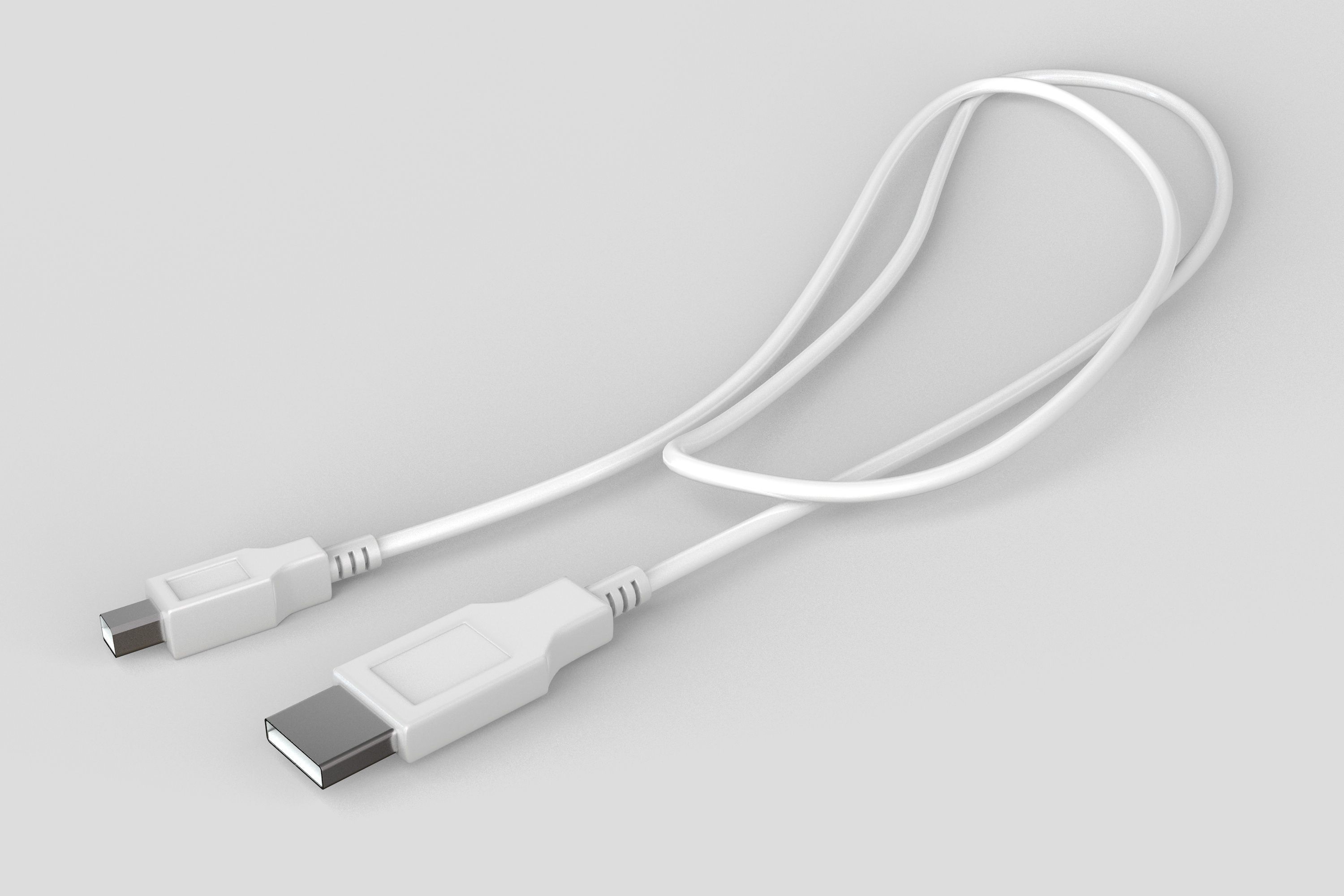 Cable USB 3D model_4