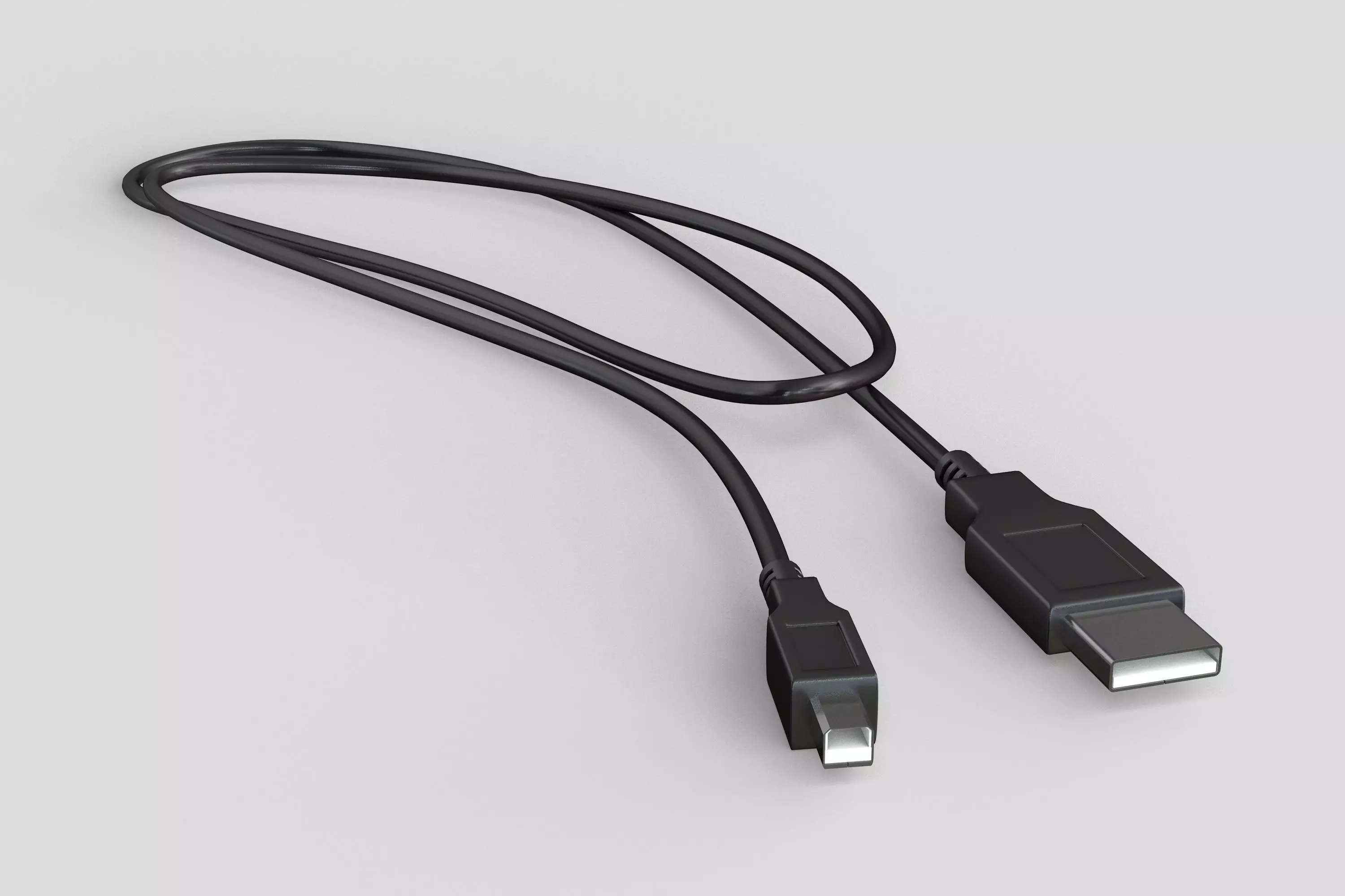 Cable USB 3D model_0