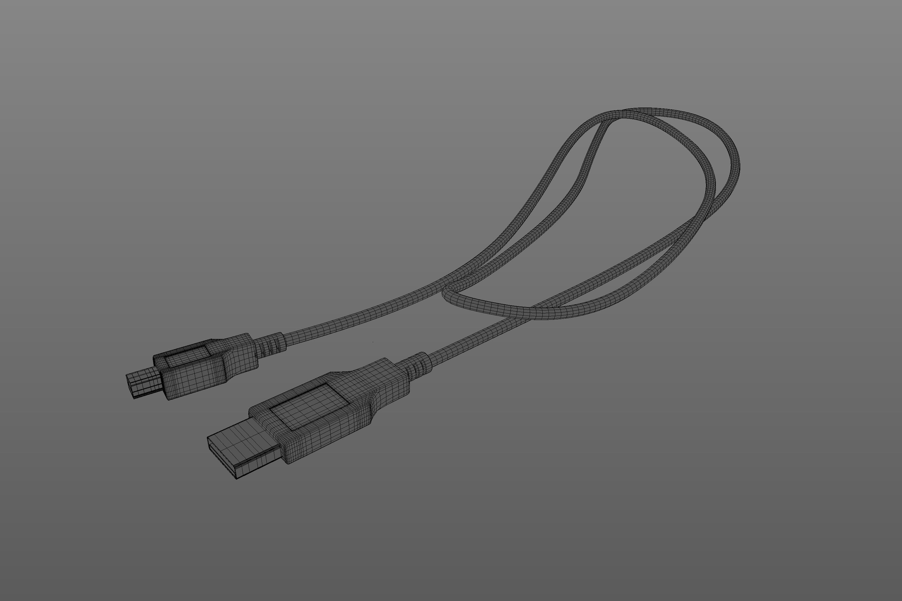 Cable USB 3D model_5