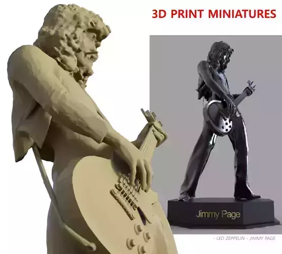 GUITARLIST JIMMY PAGE - statue