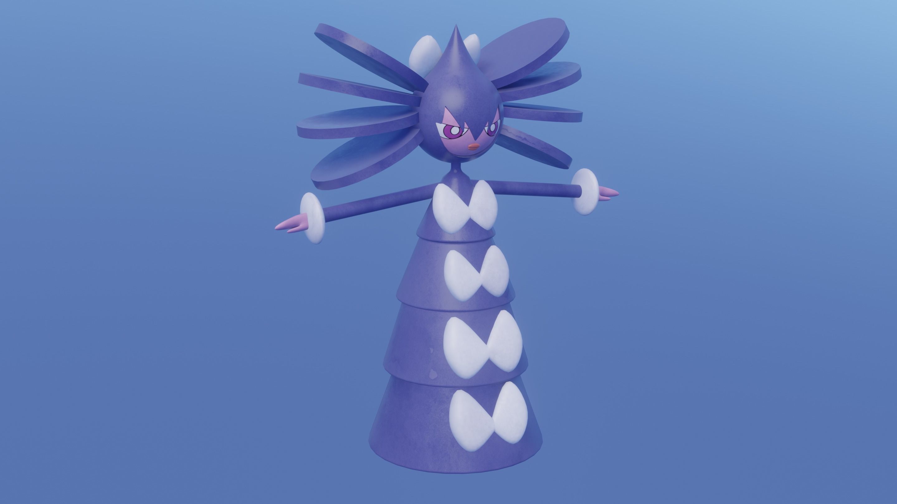 Pokemon Gothitelle and Shiny version  3D model_2