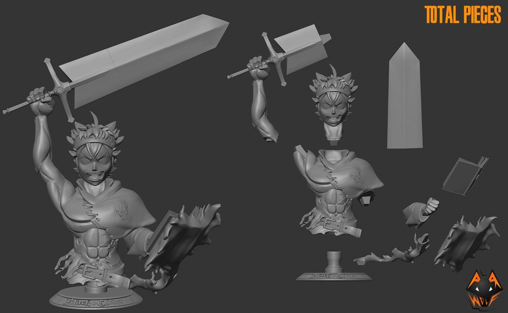 Asta Black Cover fanart 3D print model_3