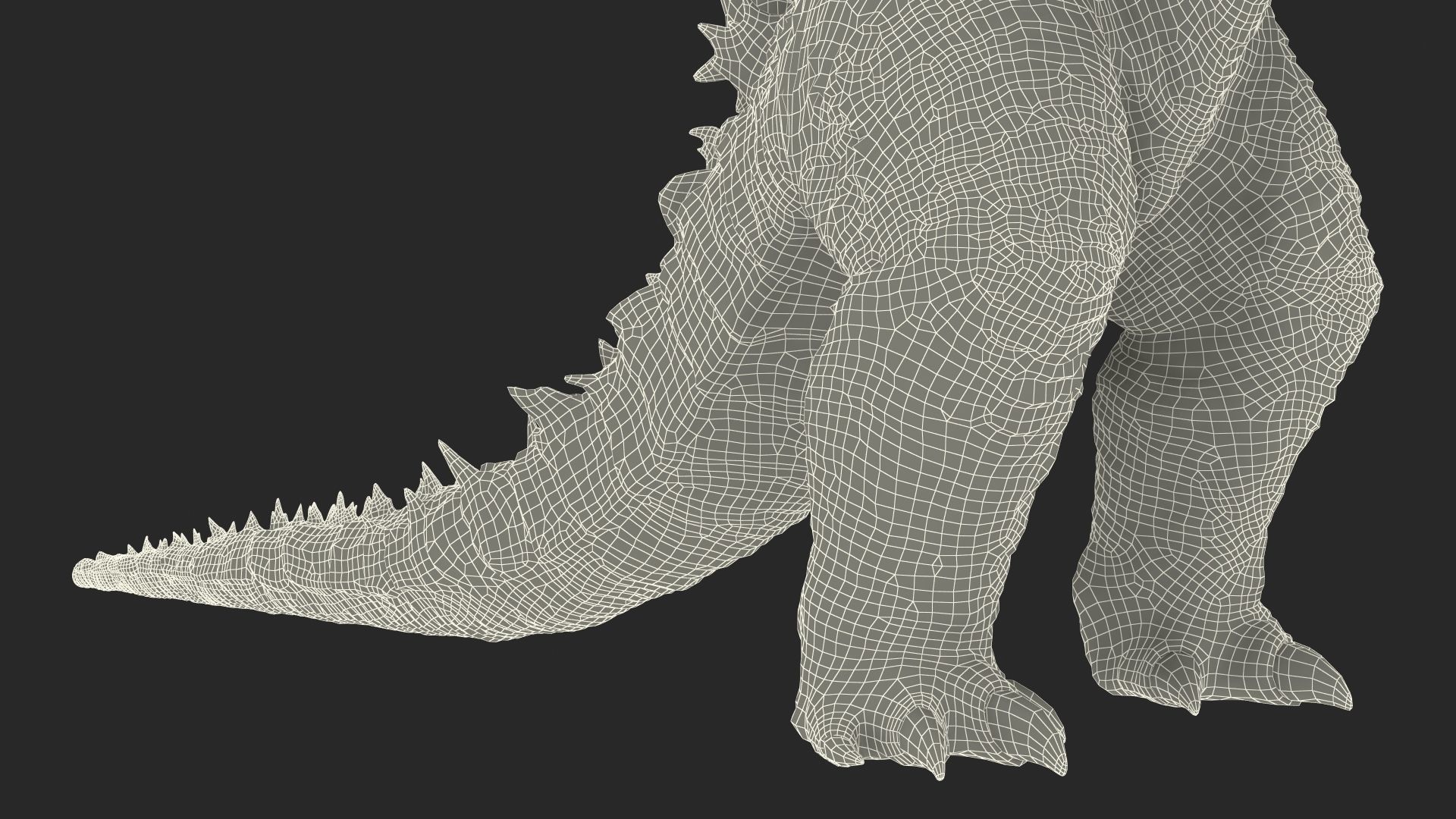 Monster Godzilla Rigged for Maya 3D model_36