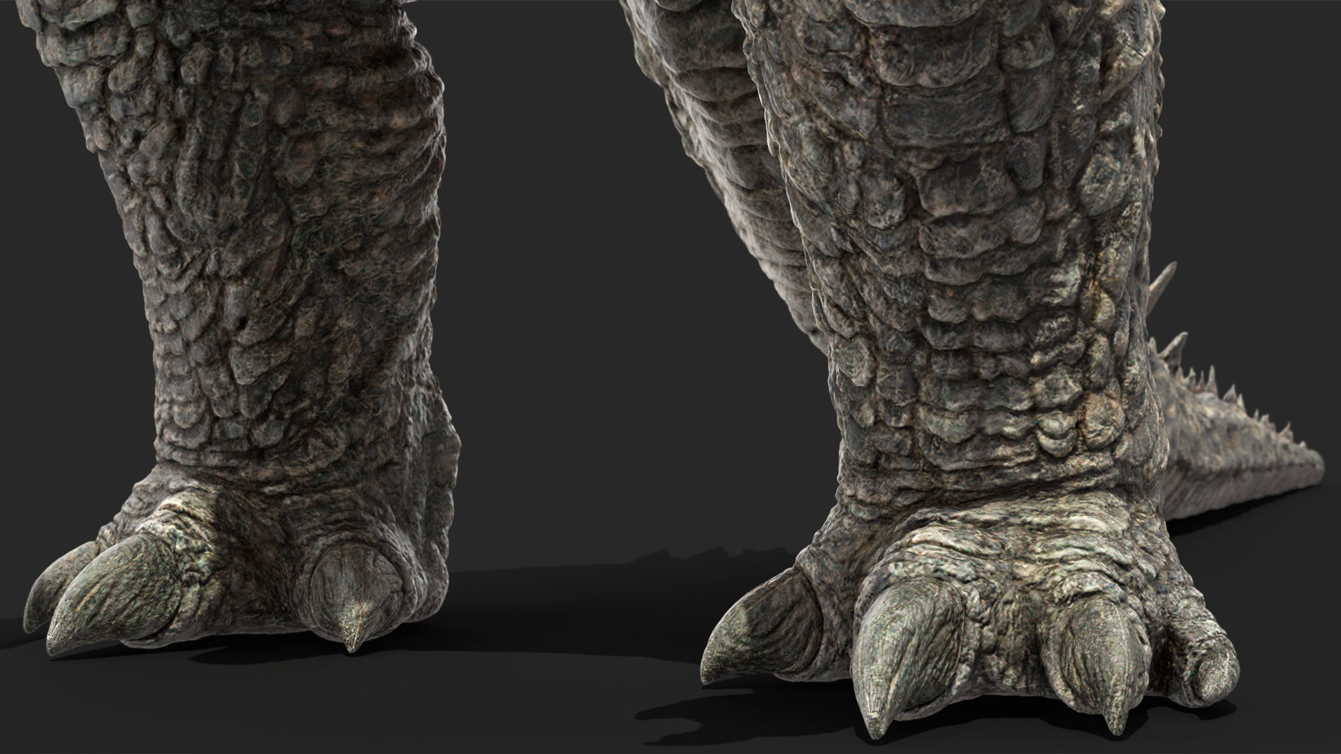 Monster Godzilla Rigged for Maya 3D model_22